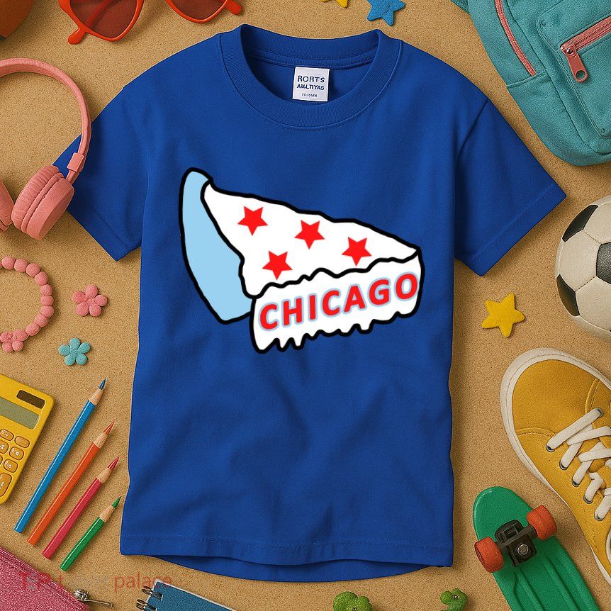 Deep Dish Chicago Pizza Flag Kids T-Shirt