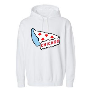 Deep Dish Chicago Pizza Flag Garment-Dyed Fleece Hoodie