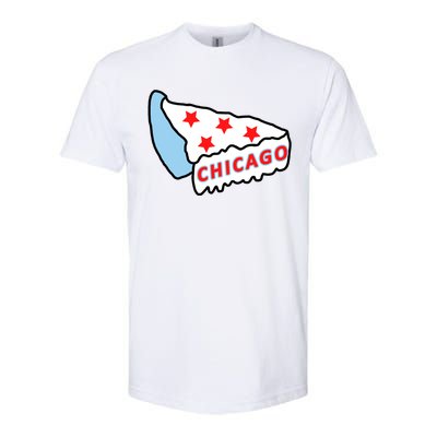 Deep Dish Chicago Pizza Flag Softstyle CVC T-Shirt