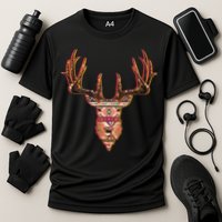 Deer Antlers Wilderness Pattern Cooling Performance Crew T-Shirt