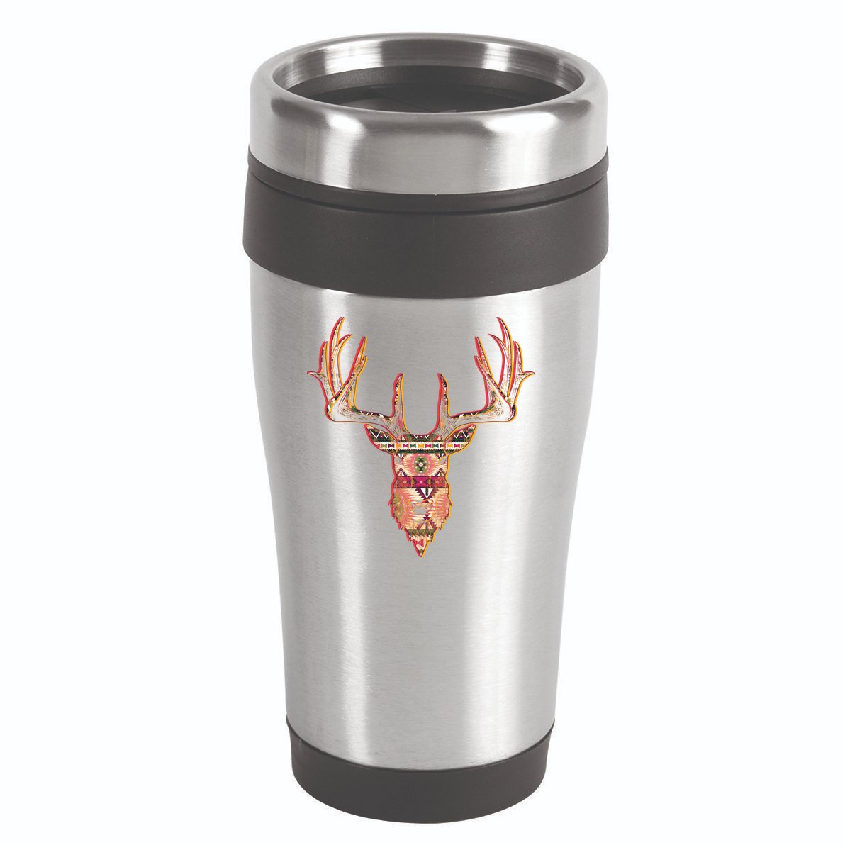 Deer Antlers Wilderness Pattern 16oz Travel Tumbler