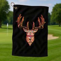 Deer Antlers Wilderness Pattern Golf Towel