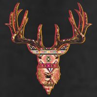 Deer Antlers Wilderness Pattern Golf Towel