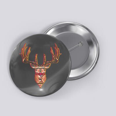 Deer Antlers Wilderness Pattern Button