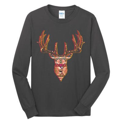 Deer Antlers Wilderness Pattern Tall Long Sleeve T-Shirt