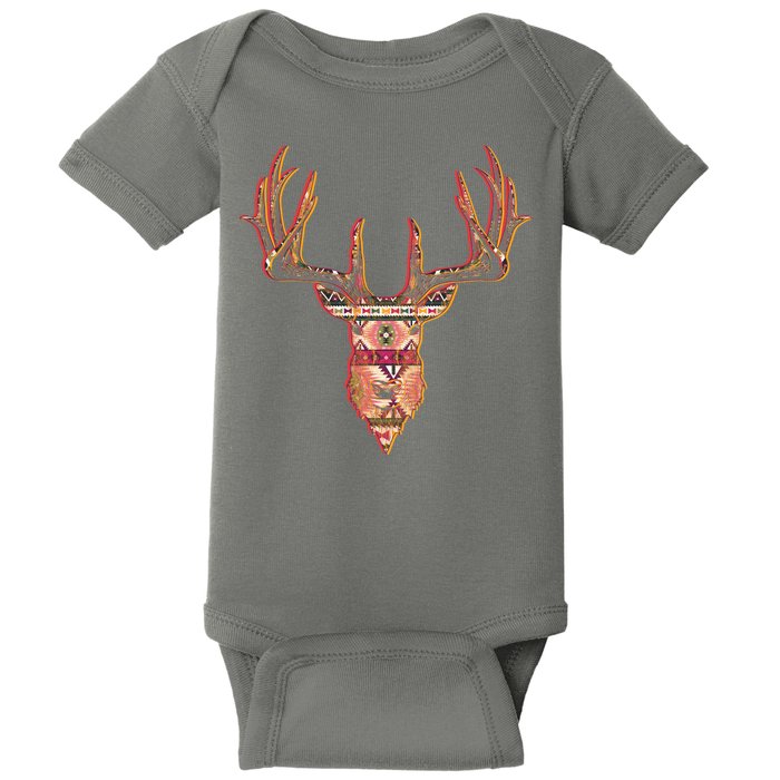 Deer Antlers Wilderness Pattern Baby Bodysuit