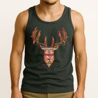 Deer Antlers Wilderness Pattern Tank Top