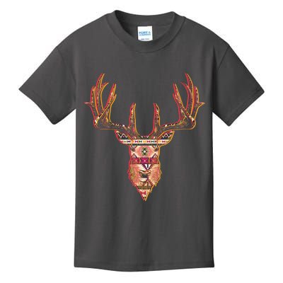 Deer Antlers Wilderness Pattern Kids T-Shirt