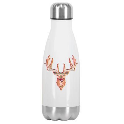 Deer Antlers Wilderness Pattern Stainless Steel Insulated Water Bottle