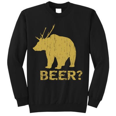 Deer Bear Beer Moose Elk Hunting Funny Sweatshirt