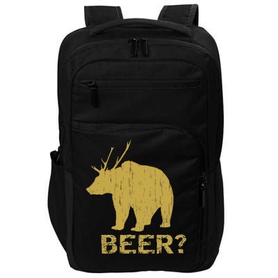 Deer Bear Beer Moose Elk Hunting Funny Impact Tech Backpack