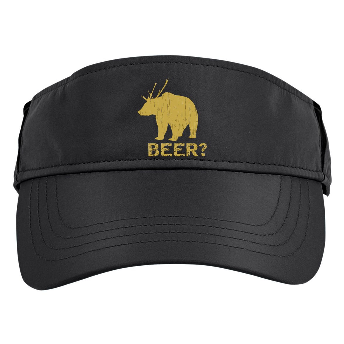 Deer Bear Beer Moose Elk Hunting Funny Adult Drive Performance Visor