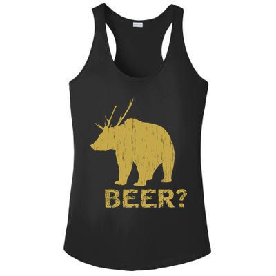 Deer Bear Beer Moose Elk Hunting Funny Ladies PosiCharge Competitor Racerback Tank