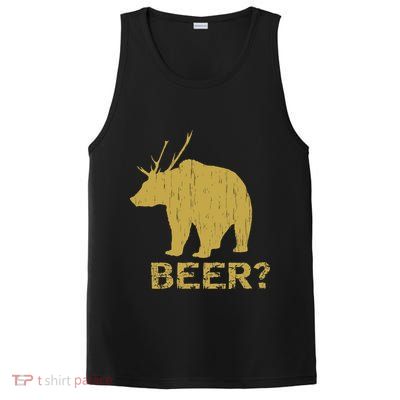 Deer Bear Beer Moose Elk Hunting Funny PosiCharge Competitor Tank