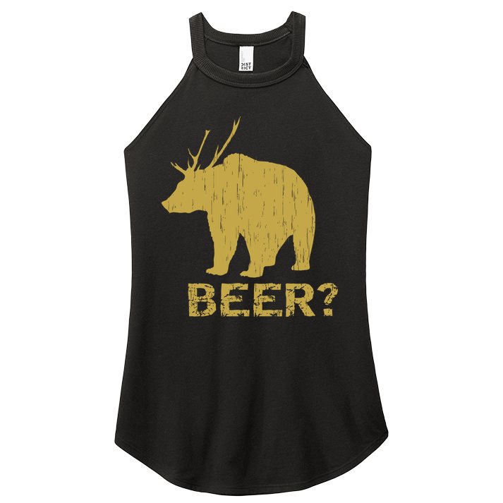 Deer Bear Beer Moose Elk Hunting Funny Women's Perfect Tri Rocker Tank