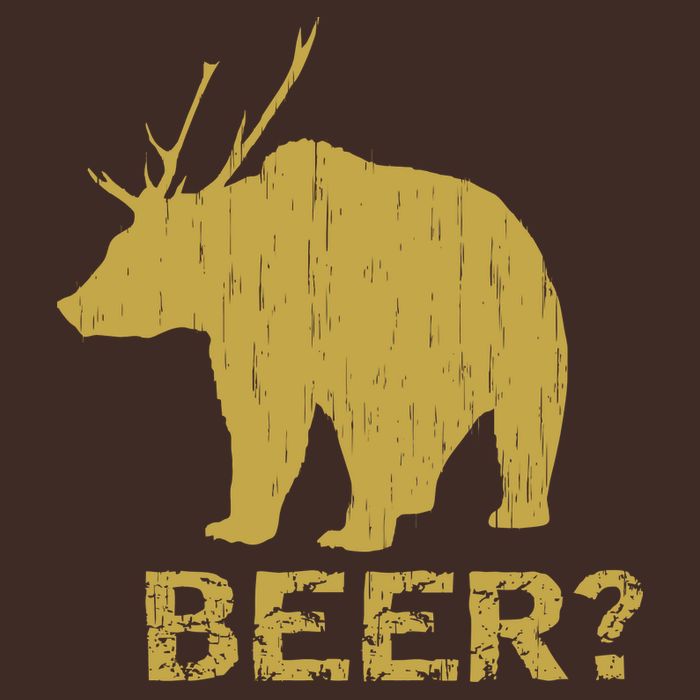 Deer Bear Beer Moose Elk Hunting Funny Cooling Performance Crew T-Shirt