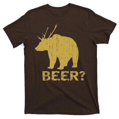 Deer Bear Beer Moose Elk Hunting Funny T-Shirt