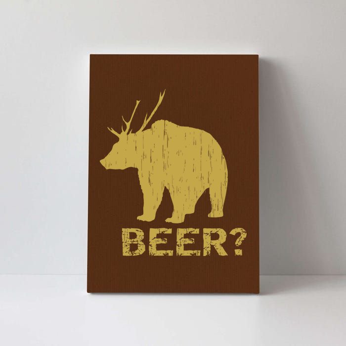 Deer Bear Beer Moose Elk Hunting Funny Canvas