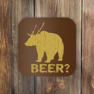 Deer Bear Beer Moose Elk Hunting Funny Coaster