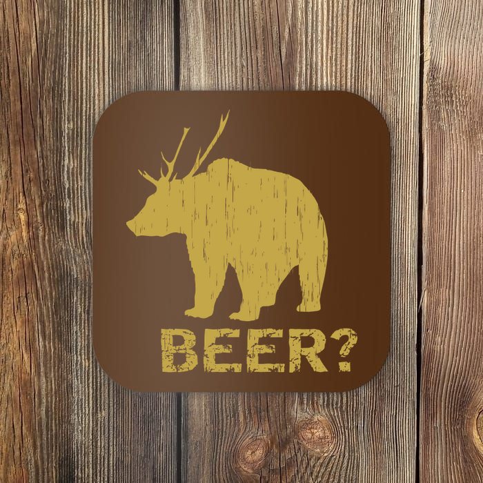 Deer Bear Beer Moose Elk Hunting Funny Coaster