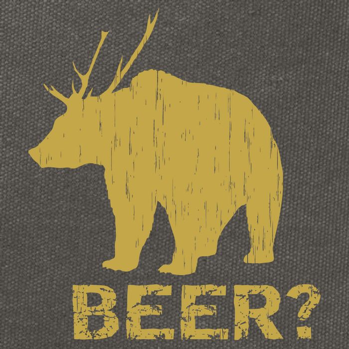 Deer Bear Beer Moose Elk Hunting Funny Cotton Canvas Backpack