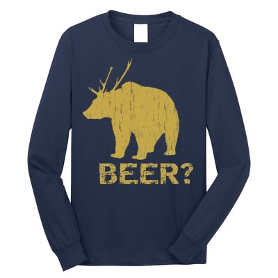 Deer Bear Beer Moose Elk Hunting Funny Long Sleeve Shirt