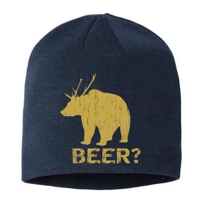 Deer Bear Beer Moose Elk Hunting Funny Sustainable Beanie