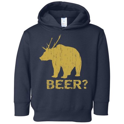 Deer Bear Beer Moose Elk Hunting Funny Toddler Hoodie