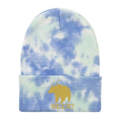 Deer Bear Beer Moose Elk Hunting Funny Tie Dye 12in Knit Beanie