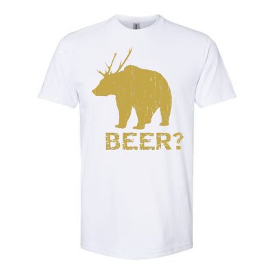 Deer Bear Beer Moose Elk Hunting Funny Softstyle CVC T-Shirt