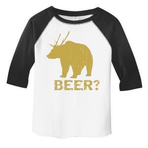 Deer Bear Beer Moose Elk Hunting Funny Toddler Fine Jersey T-Shirt