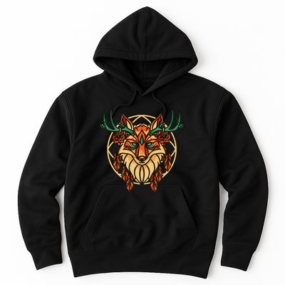 Deer Fox Abstract Hoodie