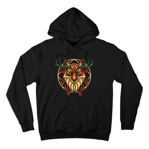 Deer Fox Abstract Tall Hoodie