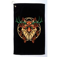 Deer Fox Abstract Golf Towel