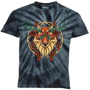 Deer Fox Abstract Kids Tie-Dye T-Shirt