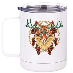 Deer Fox Abstract 12 oz Stainless Steel Tumbler Cup