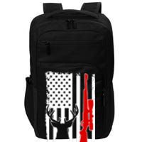 Deer Hunting Distressed USA American Flag Impact Tech Backpack