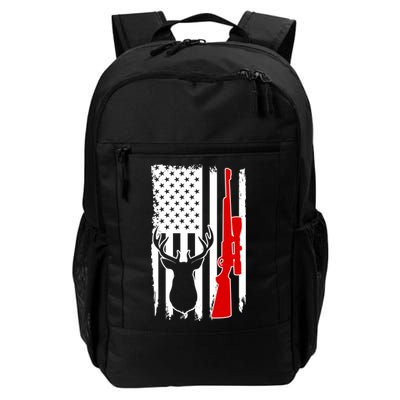Deer Hunting Distressed USA American Flag Backpack