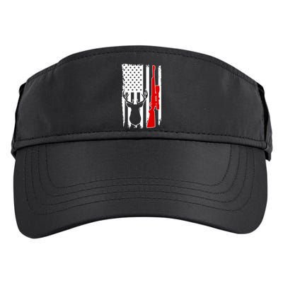 Deer Hunting Distressed USA American Flag Adult Drive Performance Visor