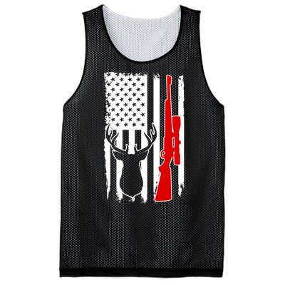 Deer Hunting Distressed USA American Flag Mesh Reversible Basketball Jersey Tank