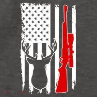Deer Hunting Distressed USA American Flag Vector Backpack