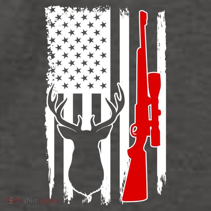 Deer Hunting Distressed USA American Flag Vector Backpack