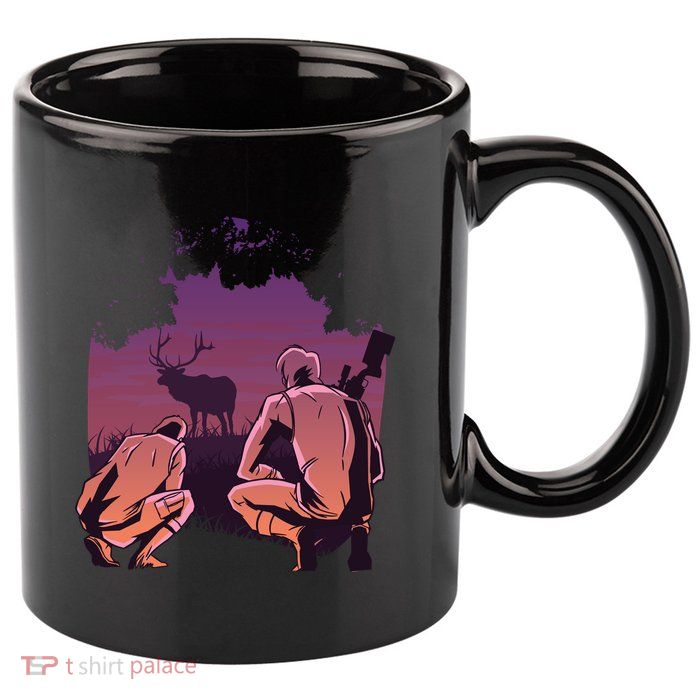Deer Hunting Scene 11oz C Handle Ceramic Mug