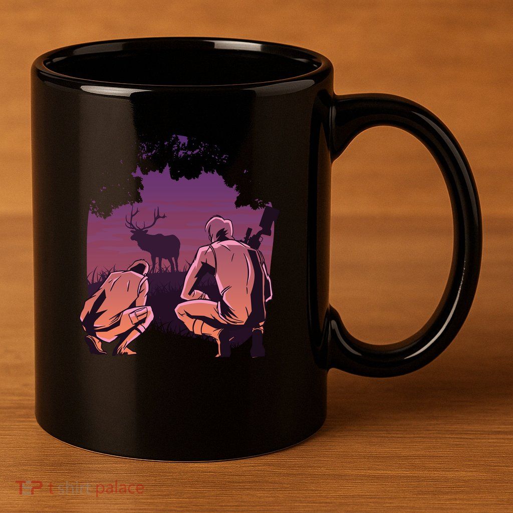Deer Hunting Scene 11oz C Handle Ceramic Mug