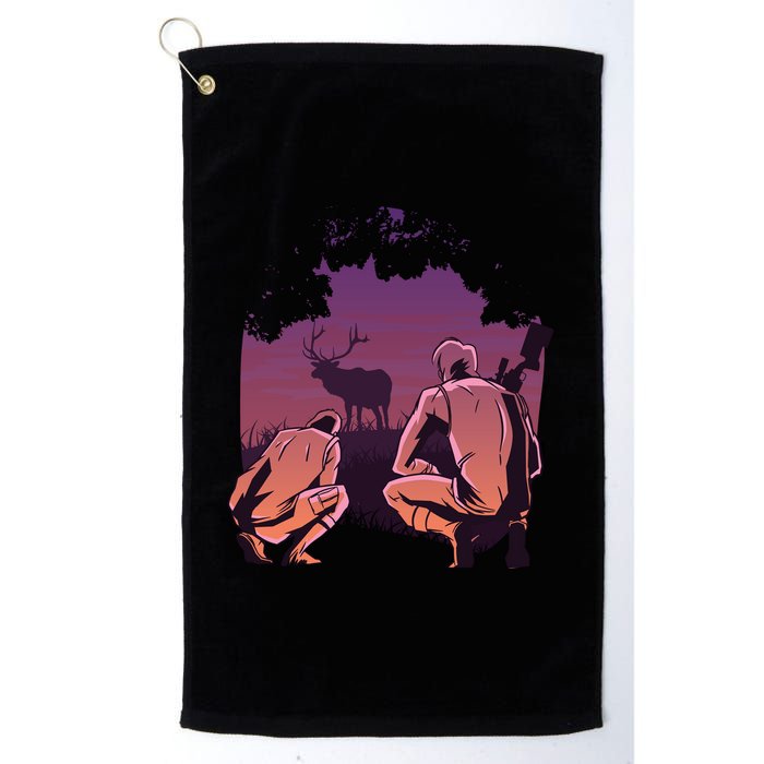 Deer Hunting Scene Golf Towel