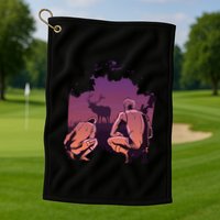 Deer Hunting Scene Golf Towel
