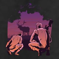 Deer Hunting Scene Golf Towel