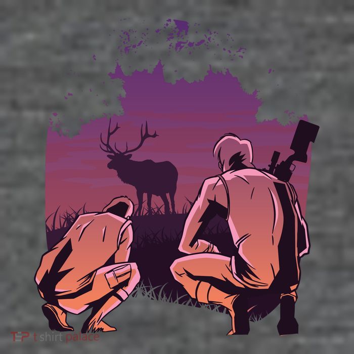 Deer Hunting Scene Long Sleeve Shirt