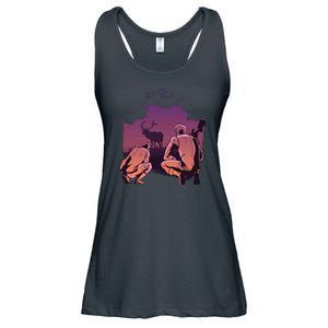 Deer Hunting Scene Ladies Essential Flowy Tank