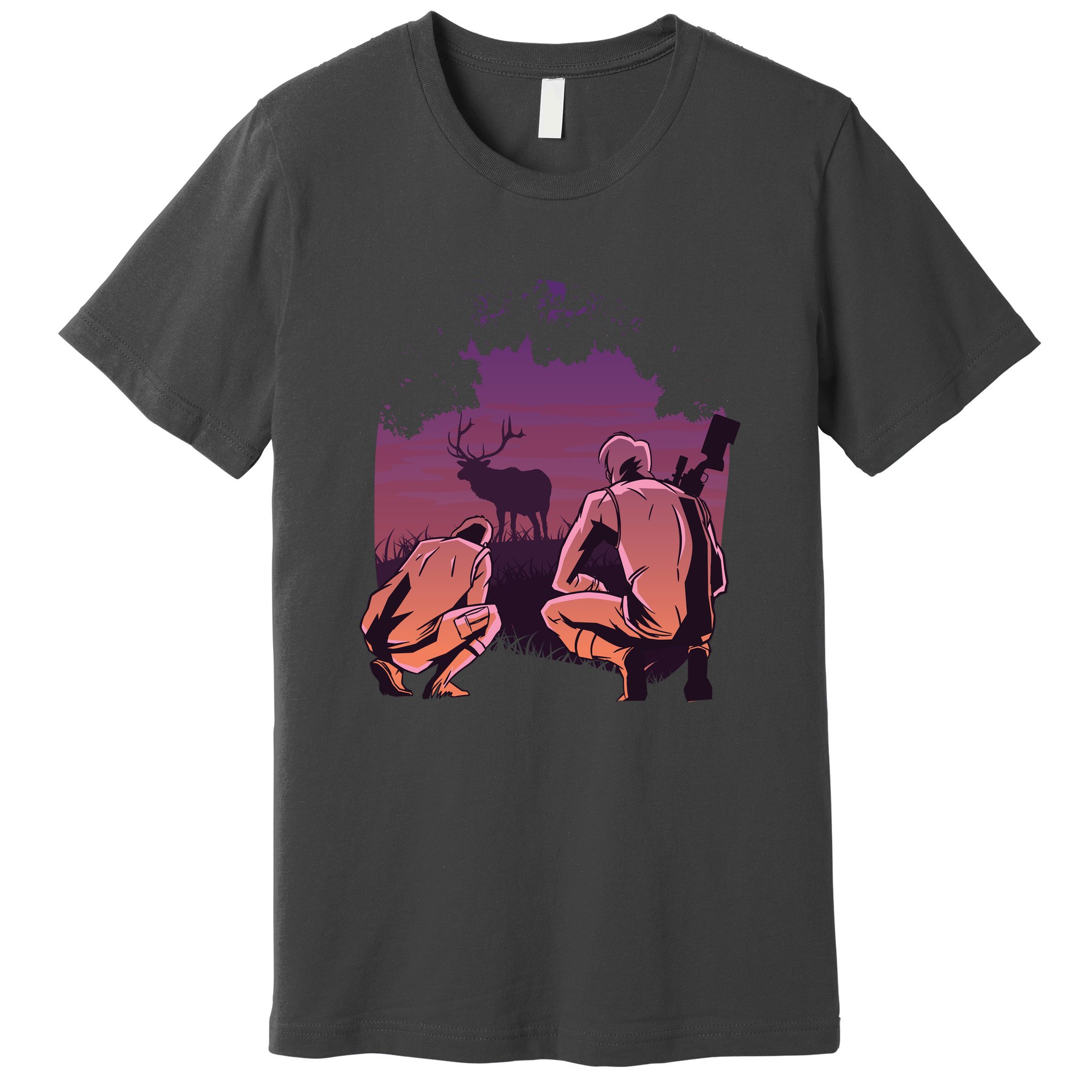Deer Hunting Scene Premium T-Shirt